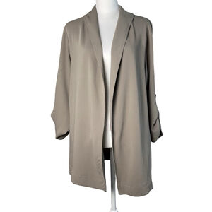 ARITZIA BABATON Women’s Power Hip 3/4 Sleeve Open Blazer Beige/Pink Small